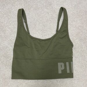 PINK Victoria's Secret Khaki Sports Bra